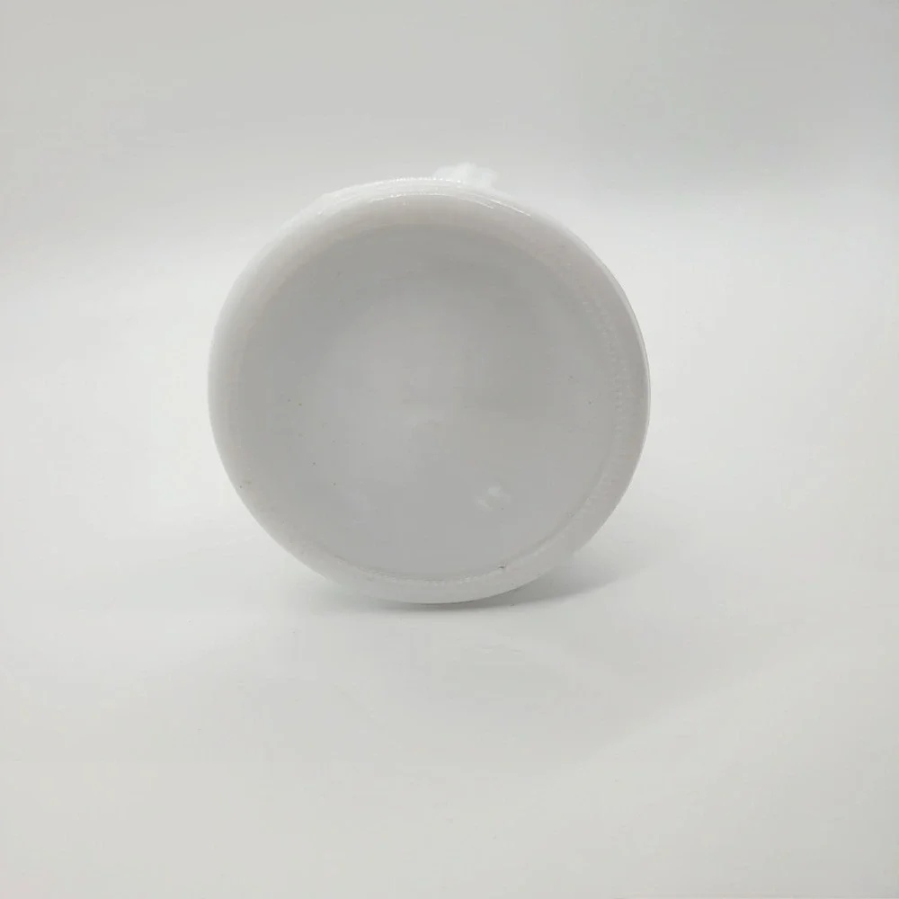 Vintage Milk Glass Bud Vase Scalloped Rim Geometric Starburst Pattern 9 Inch